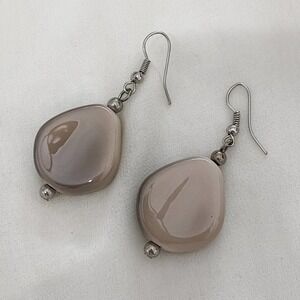 VTG Taupe Grey Iridescent Sheen Earrings